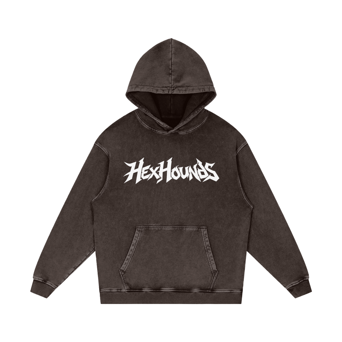 "CLUTCH OR SHUT UP." (SOLID WHITE) Snow Washed Loose Cotton Hoodie
