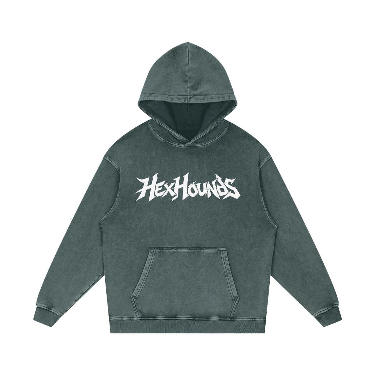 "CLUTCH OR SHUT UP." (SOLID WHITE) Snow Washed Loose Cotton Hoodie