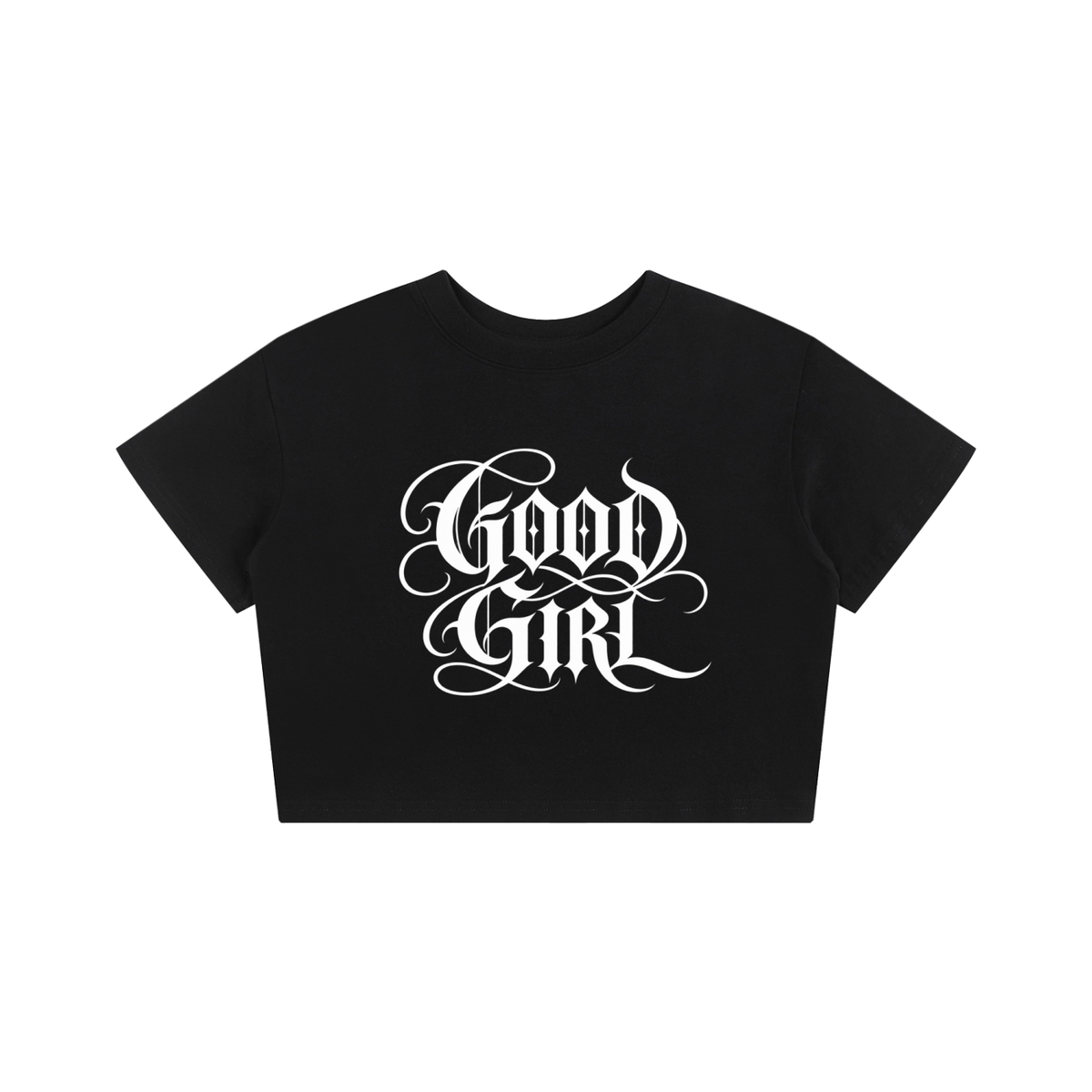 "GOOD GIRL" Crop Top Seamless T-Shirt