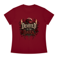 "DEVOTED TO THE DARK" Women's Slim Fit Crewneck T-Shirt