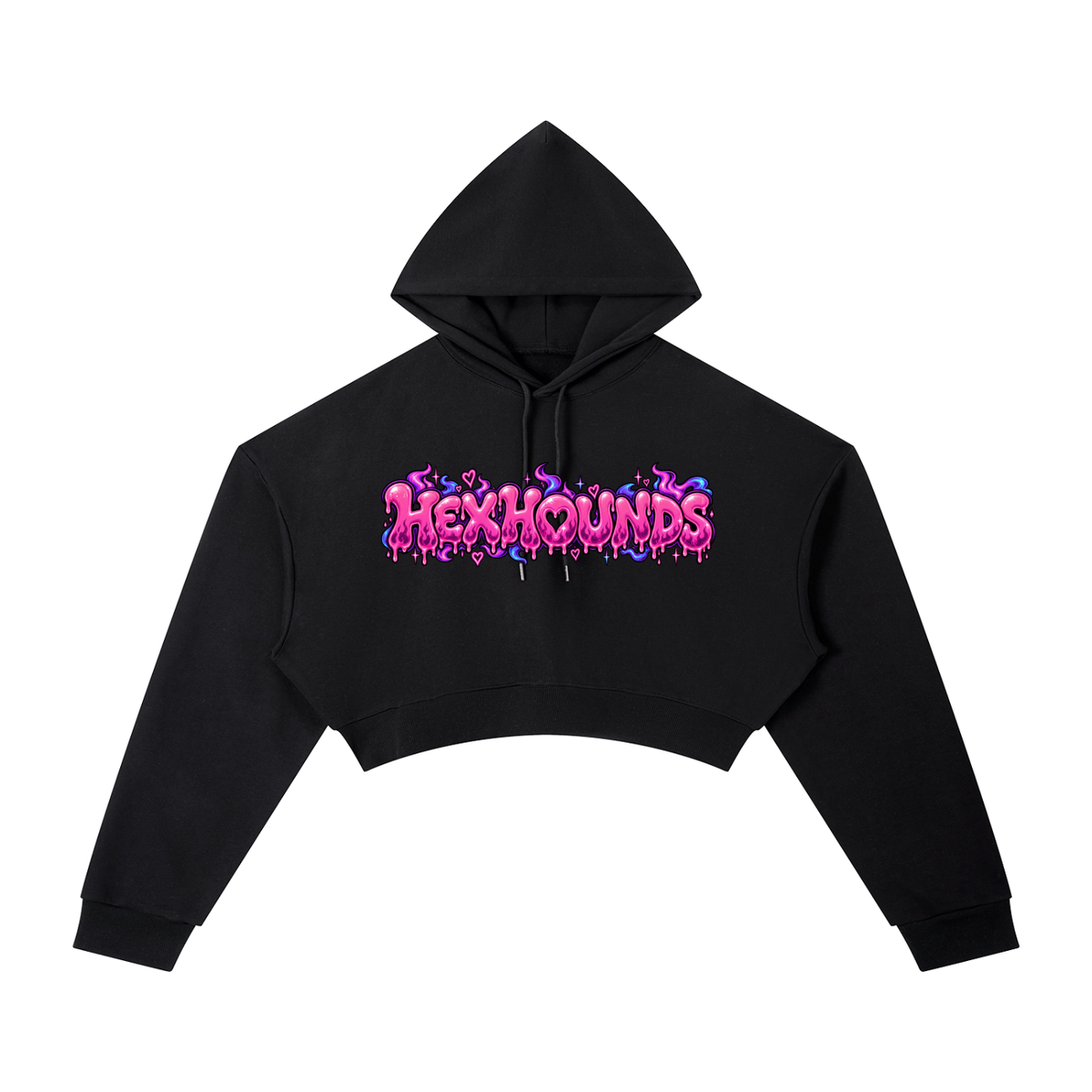 HEXHOUNDS BUBBLE GRAFFITI Cropped Hoodie
