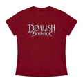 "DEVILISH BEHAVIOR" Women's Slim Fit Crewneck T-Shirt