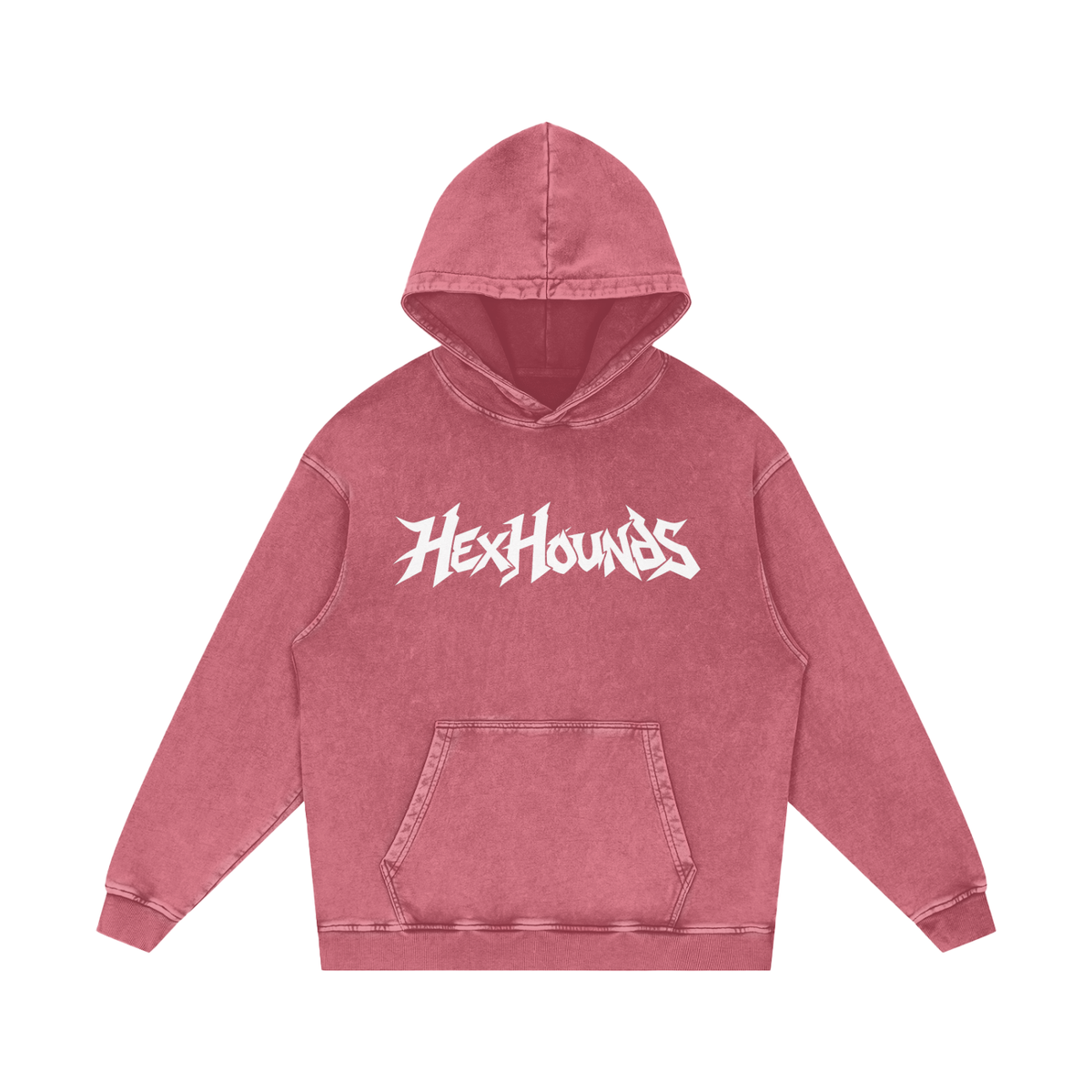 "CLUTCH OR SHUT UP." (SOLID WHITE) Snow Washed Loose Cotton Hoodie